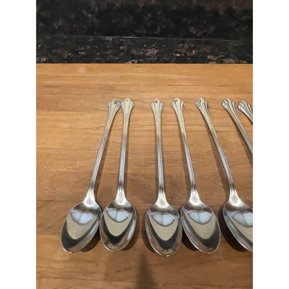 Oneida Community Clarette stainless Long Iced Tea Spoons - Picture 3 of 6